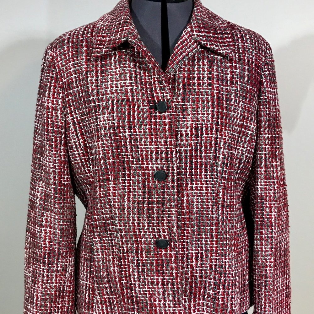 Emma James Red, Gray, Black & White Blazer